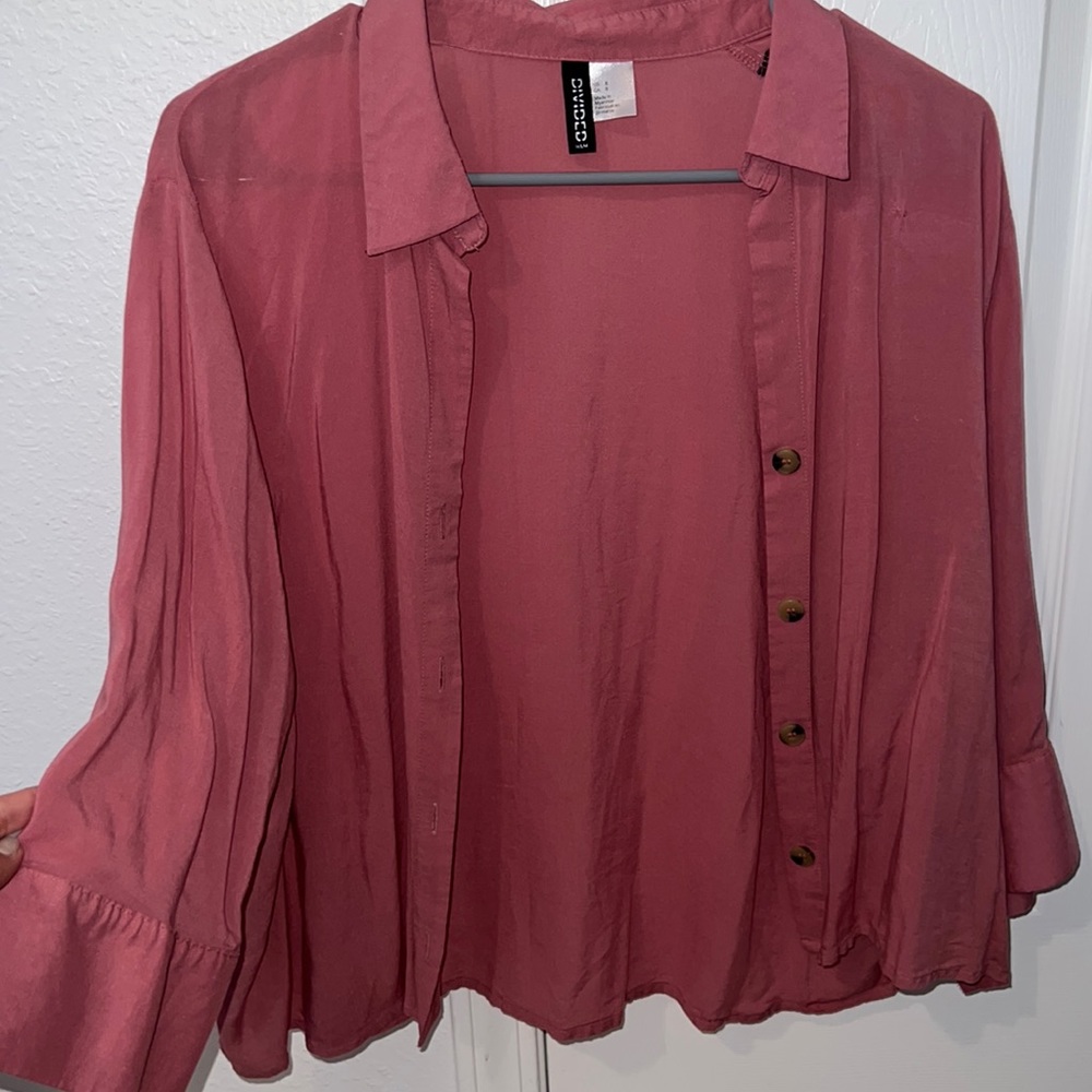 Rosy Pink Button-up Shirt